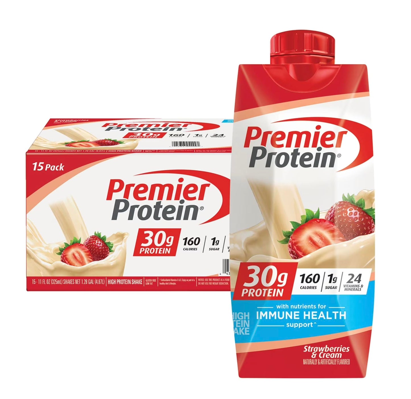 Premier Protein Shake, Liquid, Chocolate Peanut Butter, 30g Protein, Bottle, Gluten Free, 11 fl oz, 12 Pack