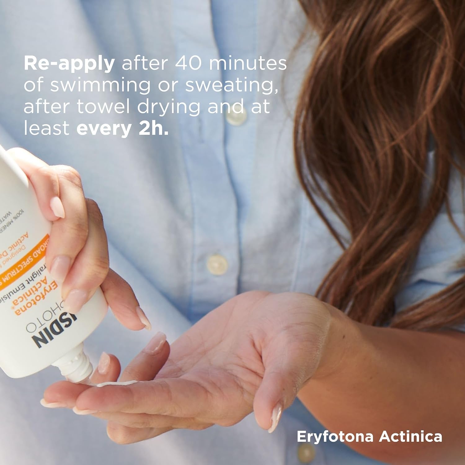 ISDIN Eryfotona Actinica Bundle (1.7 & 3.4 Fl Oz) with Zinc Oxide and 100% Mineral Sunscreen Broad Spectrum SPF 50+, No White Cast, Suitable for Sensitive Skin