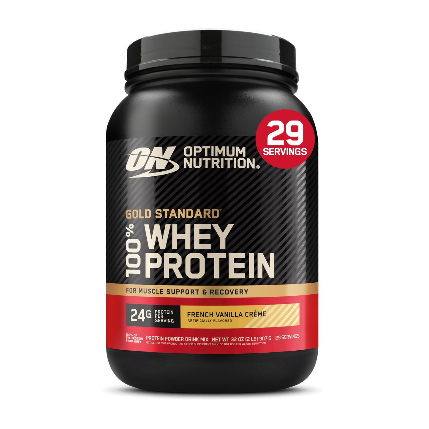 Optimum Nutrition Gold Standard Whey Protein, Double Rich Chocolate, 2 LB