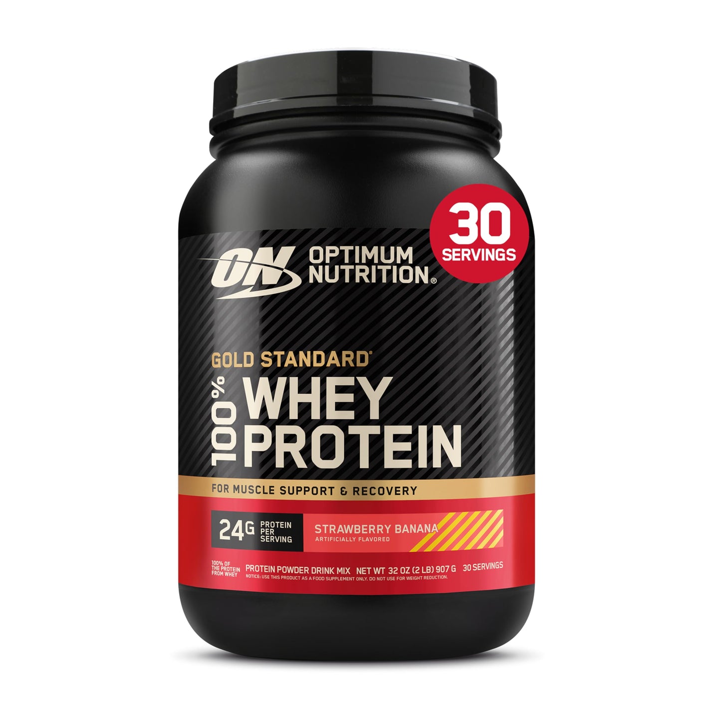 Optimum Nutrition Gold Standard Whey Protein, Double Rich Chocolate, 2 LB