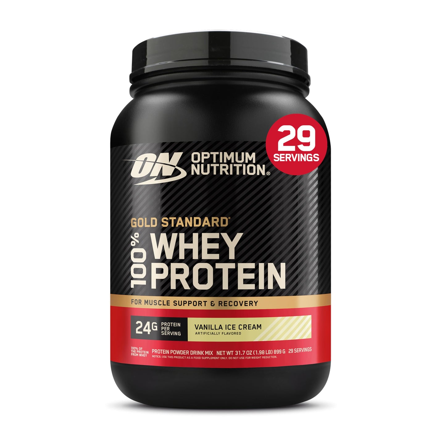 Optimum Nutrition Gold Standard Whey Protein, Double Rich Chocolate, 2 LB