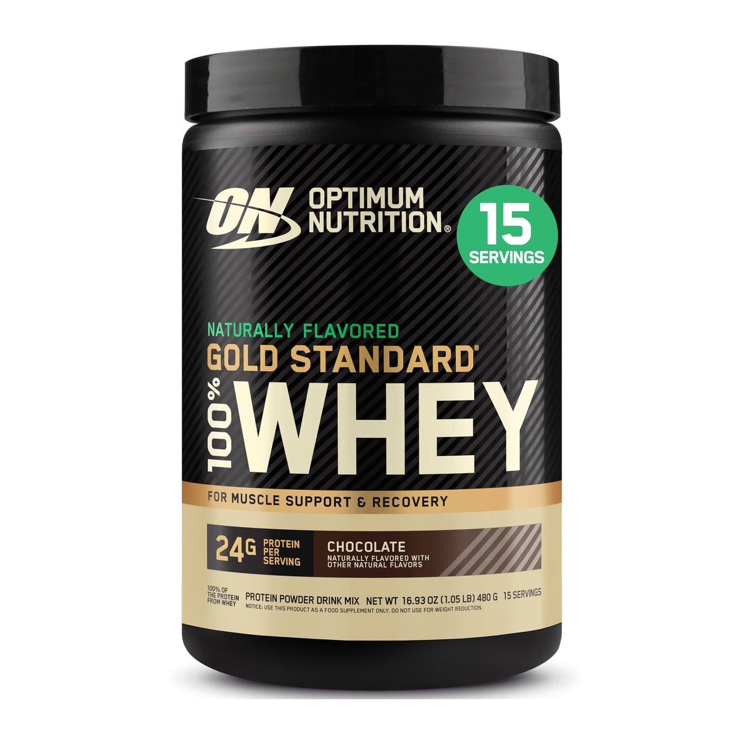 Optimum Nutrition Gold Standard Whey Protein, Double Rich Chocolate, 2 LB