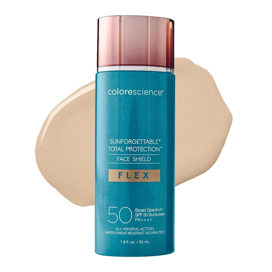 Colorescience FLEX Tinted Mineral Sunscreen SPF, Tone-Adapting Buildable Coverage with Zinc Oxide
