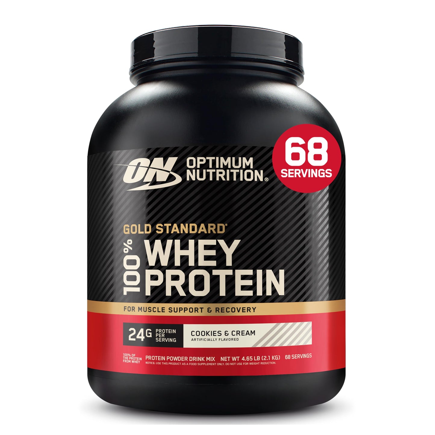 Optimum Nutrition Gold Standard Whey Protein, Double Rich Chocolate, 2 LB