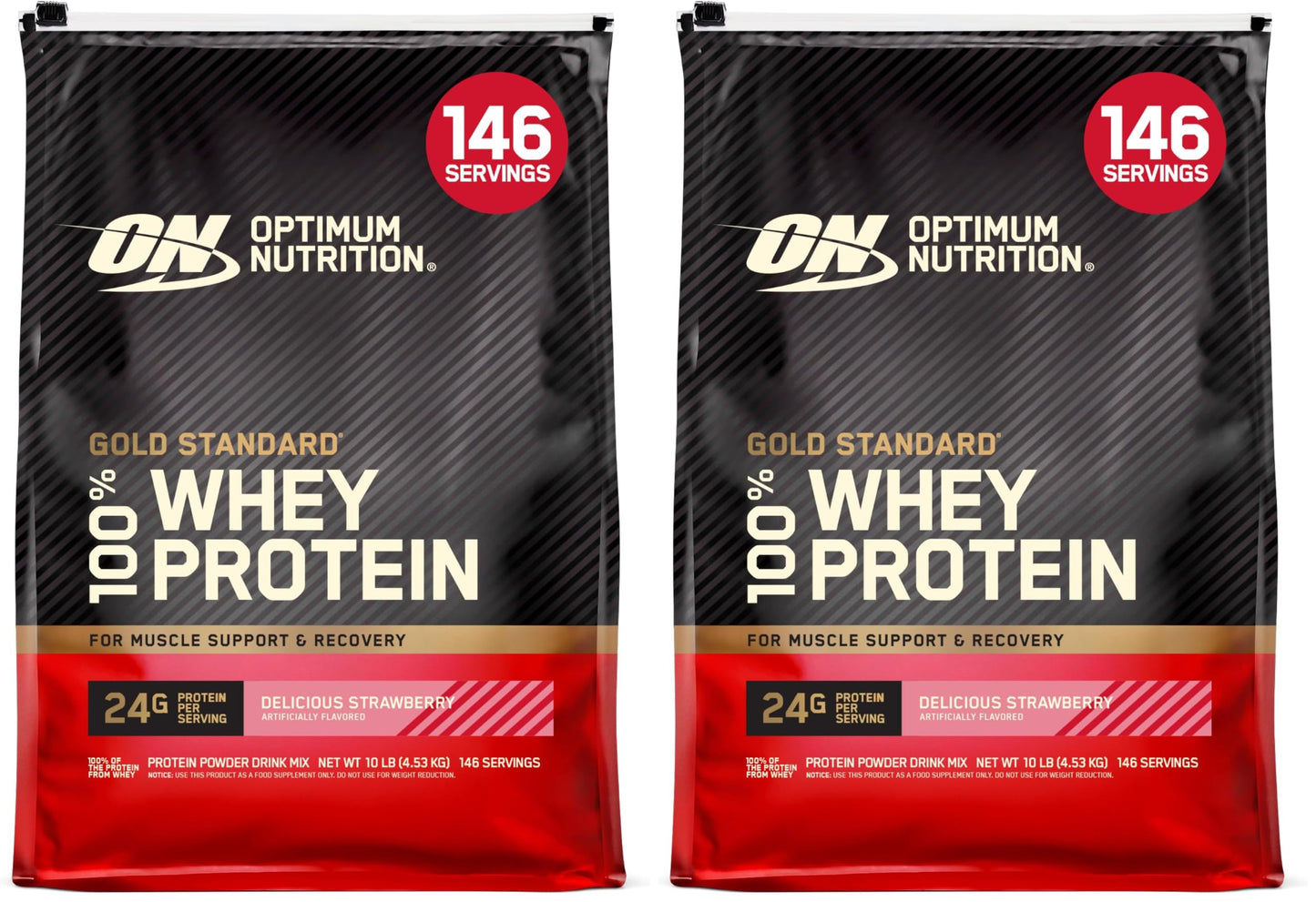 Optimum Nutrition Gold Standard Whey Protein, Double Rich Chocolate, 2 LB