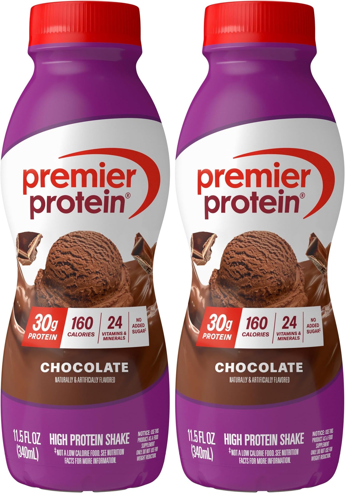 Premier Protein 30g High Protein Shake, Chocolate, 12 Pack