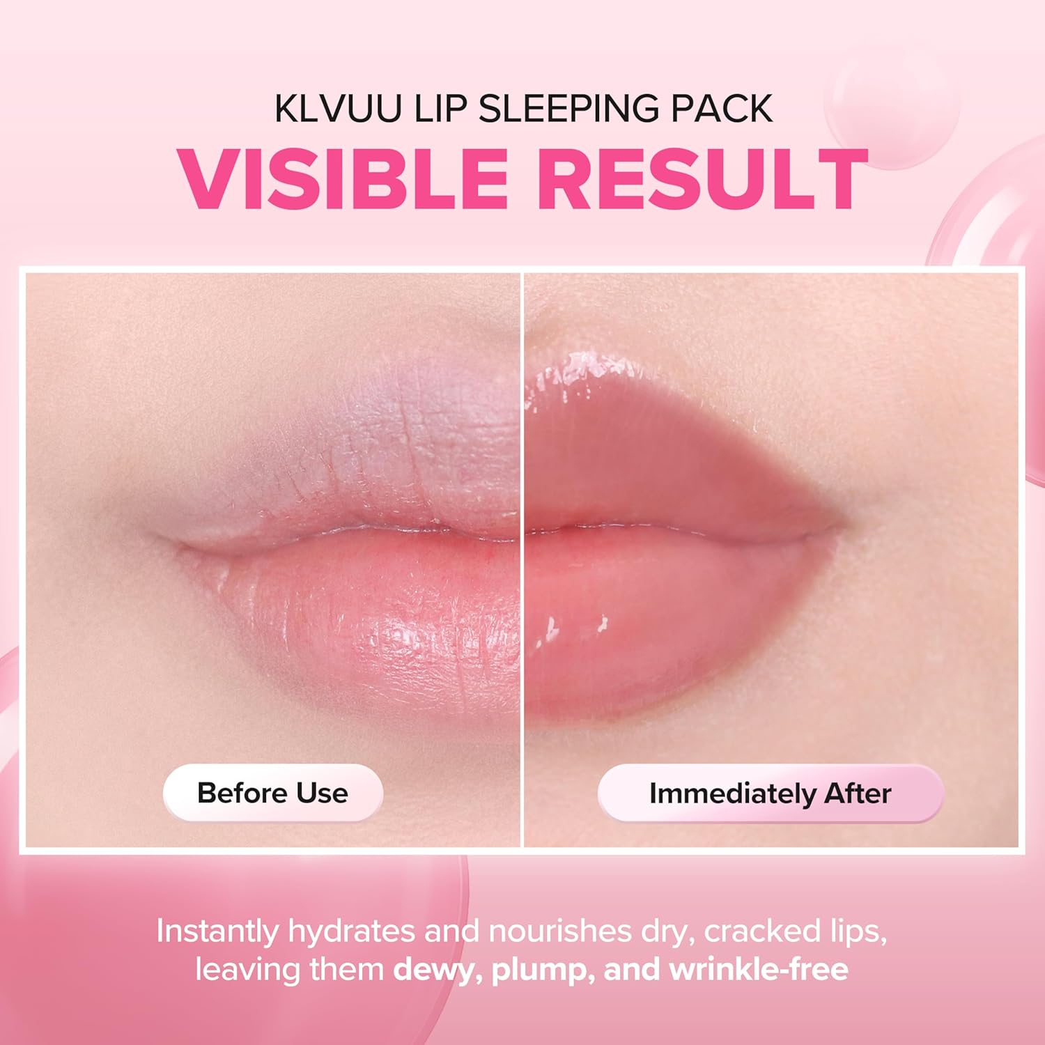Klavuu Lip Mask Sleeping Pack (0.7oz) – Overnight Deep Hydrating Korean Lip Balm Treatment for Very Dry, Chapped Lips | Lip Lightening & Plumping with Instant Hydration | Gentle Exfoliating (Berry)