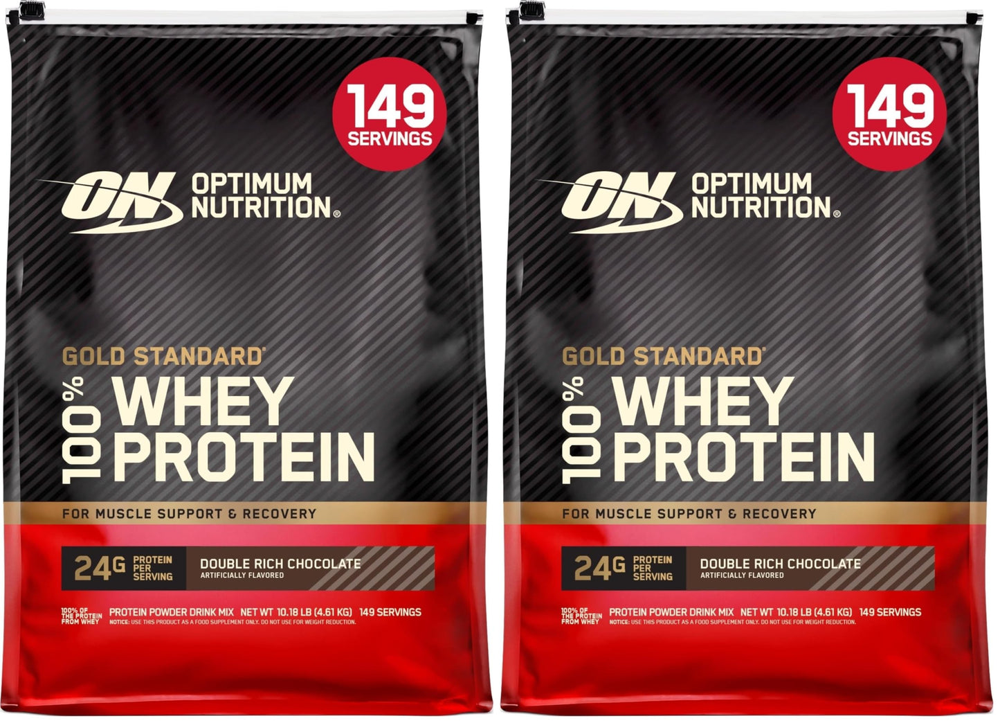 Optimum Nutrition Gold Standard Whey Protein, Double Rich Chocolate, 2 LB